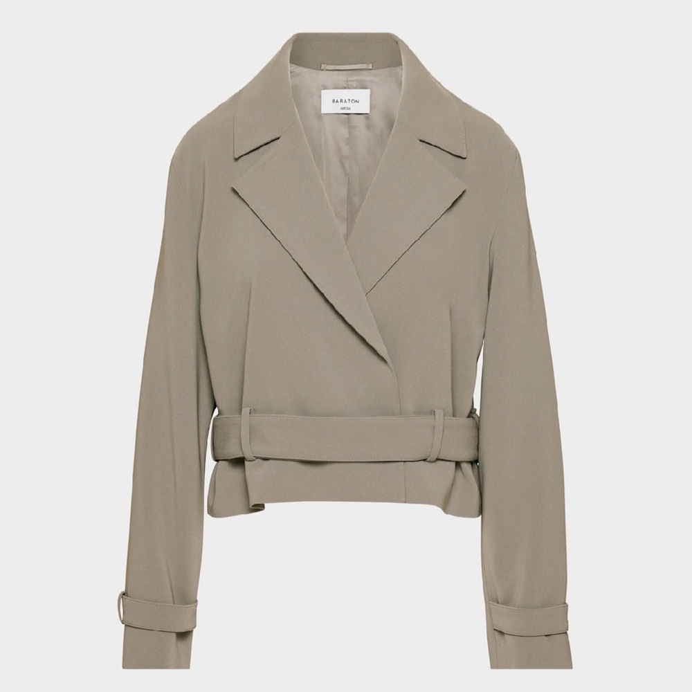 Aritzia Postage Trench in Crepe- Turner Taupe